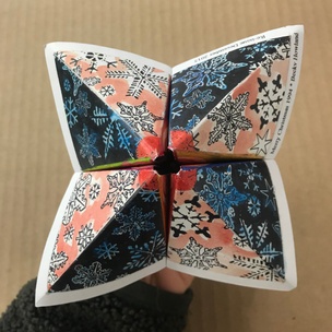 Cootie Catcher Christmas Card