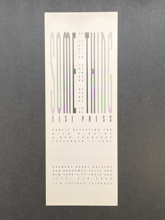 Something Else Press Exhibition Brochure [First Printing]