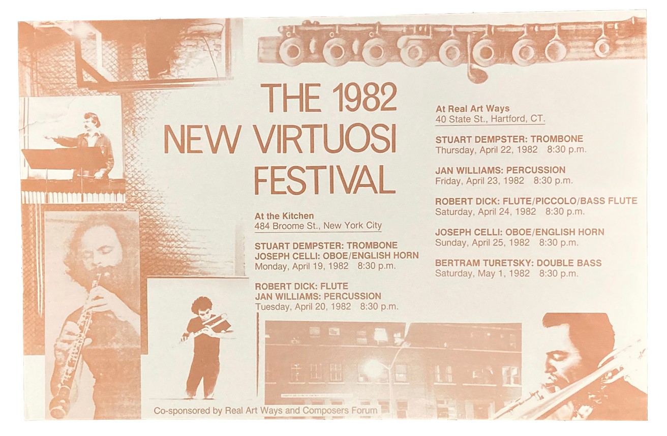 New Virtuosi Festival, April 19 & 20, 1982  [The Kitchen Posters]