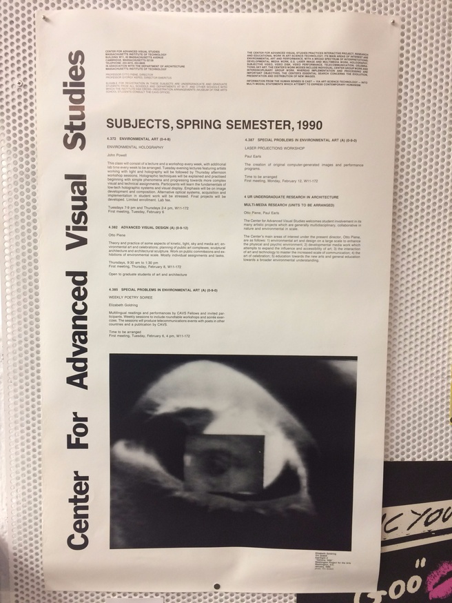 Center for Advanced Visual Studies : Subjects, Spring Semester, 1990