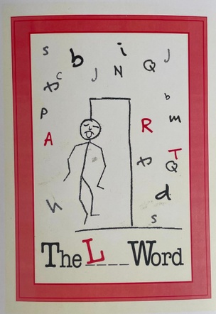 "The L Word: Artists Valentines for the 90's" Announcement Card