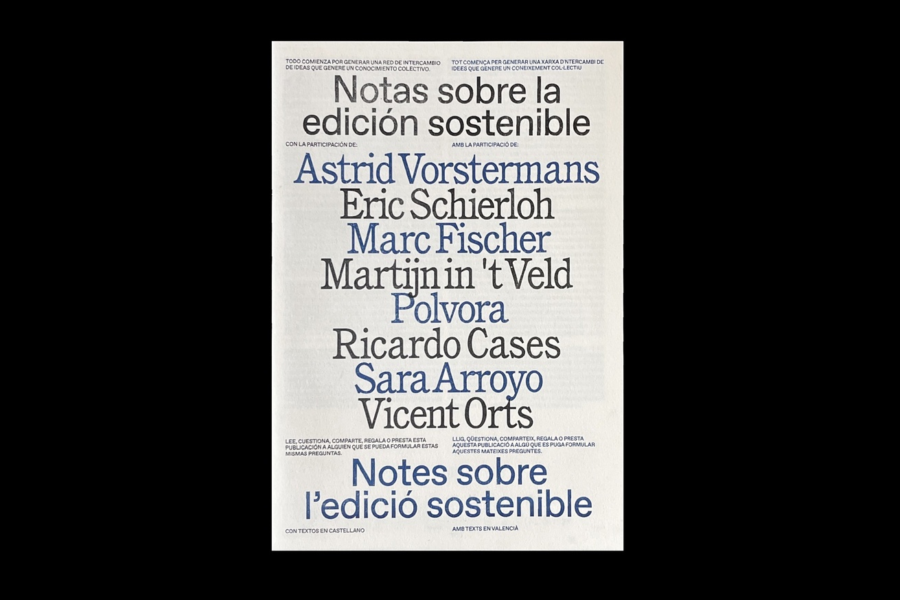 Notas sobre la edición sostenible