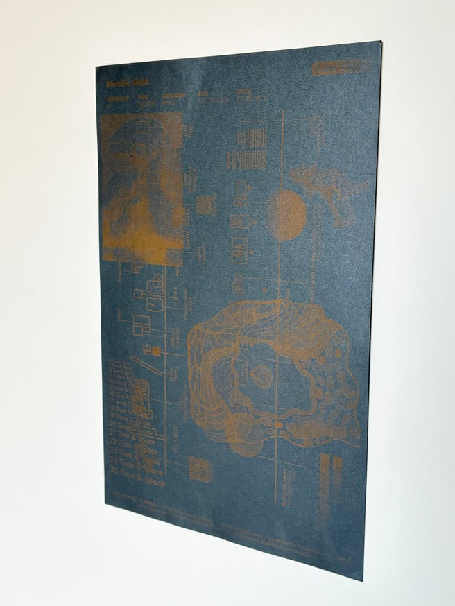 Oswaldo García - Color Chart Flat Gold [Risograph Print] - Printed Matter