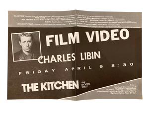 Charles Libin, April 9, 1982 [The Kitchen Posters]