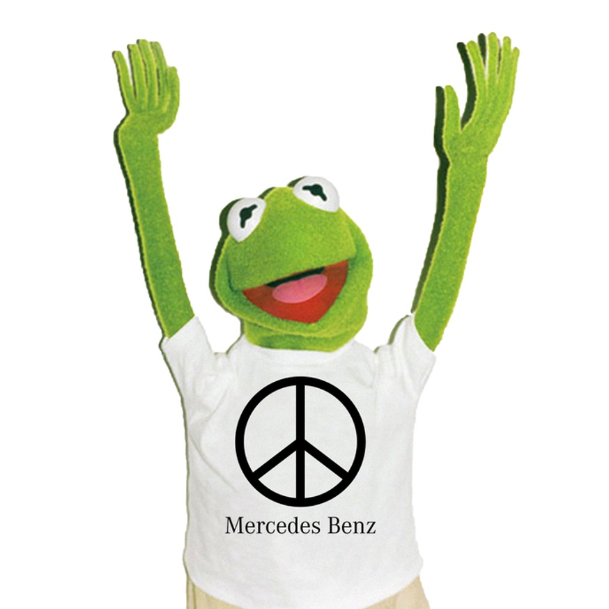 Mercedes Benz Peace Sign Bootleg T-Shirt [S, XXL]