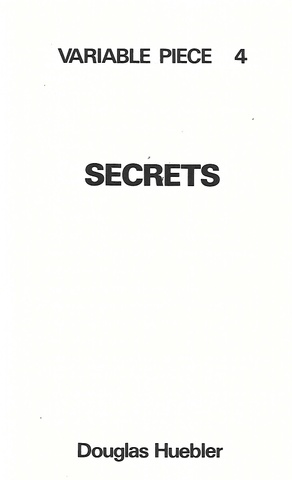 Variable Piece 4 : Secrets [Second Edition]