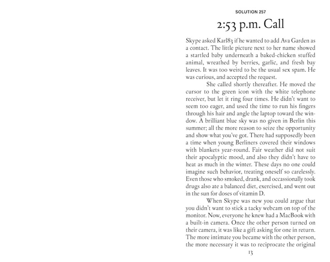 Ingo Niermann - Solution 257 : Complete Love, A Novel - Printed Matter