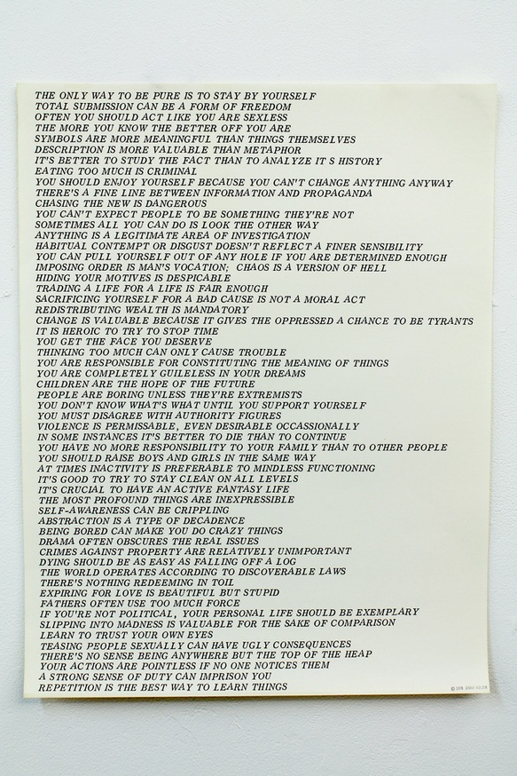 Lot - Jenny HOLZER (Née en 1950) Poster for the Truisms series (1977 /  1979) - 3 planches - circa 1985 Lithographie offset en noir et blan -  Catalog# 735868 Prints & Multiples Online