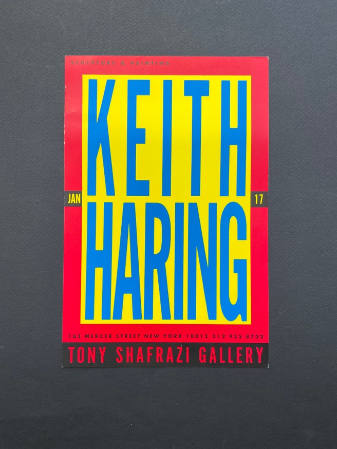 Keith Haring Tony Shafrazi Exhibition Announcement