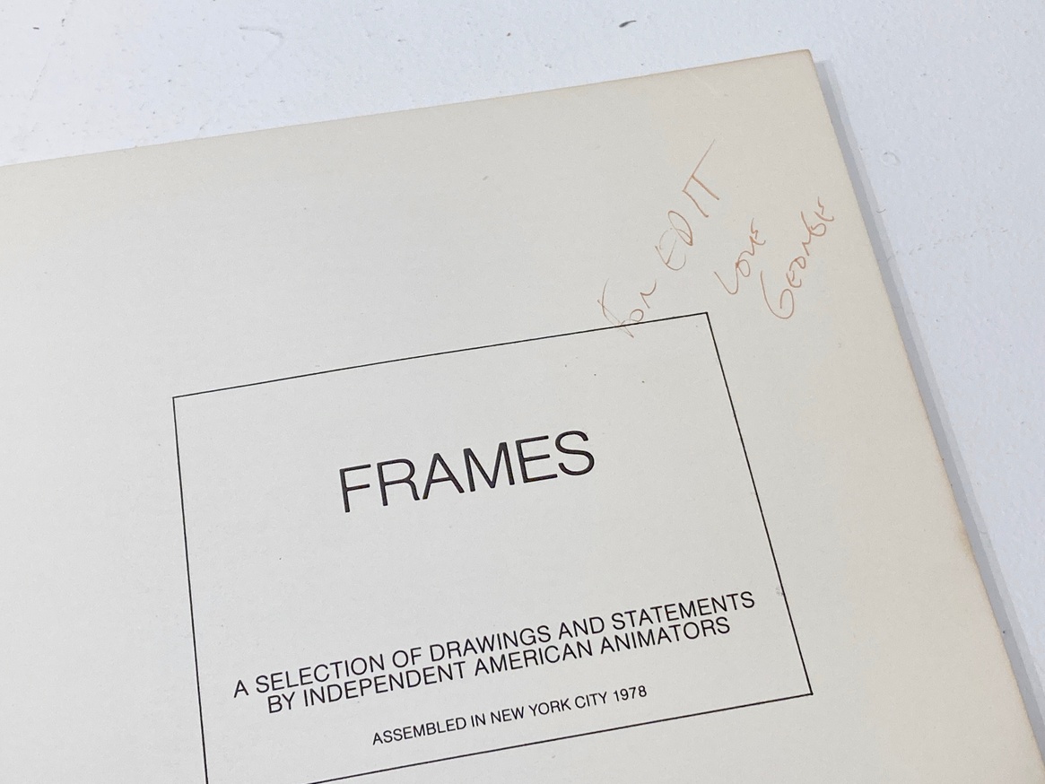 Frames: A Selection of Drawings and Statements by Independent American Animators thumbnail 2