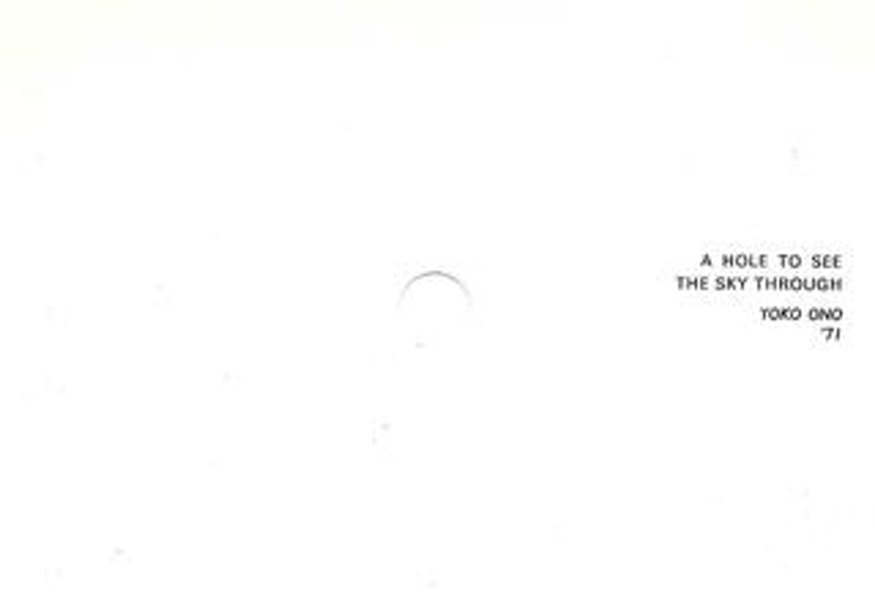 A Hole to See Through, Yoko Ono '71 Postcard