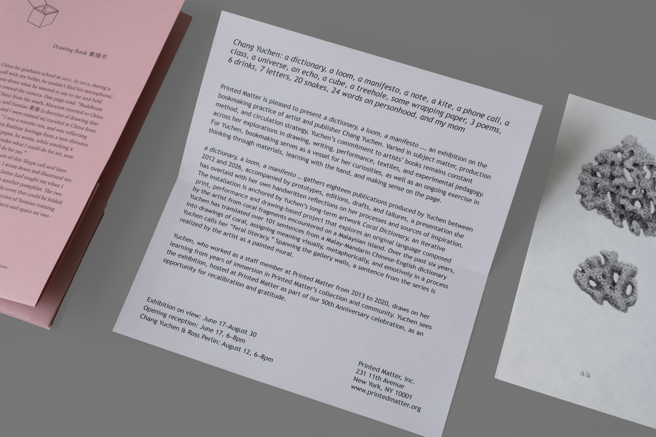 Chang Yuchen - a dictionary, a loom, a manifesto ... - Printed Matter