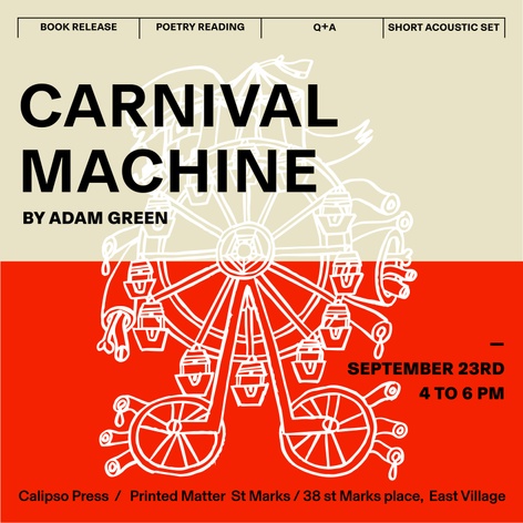 Carnival Machine — Book Launch with Adam Green
