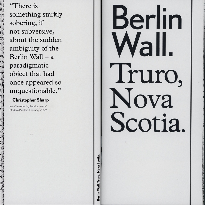 Vid Ingelevics and Blake Fitzpatrick - Berlin Wall.Truro, Nova Scotia ...