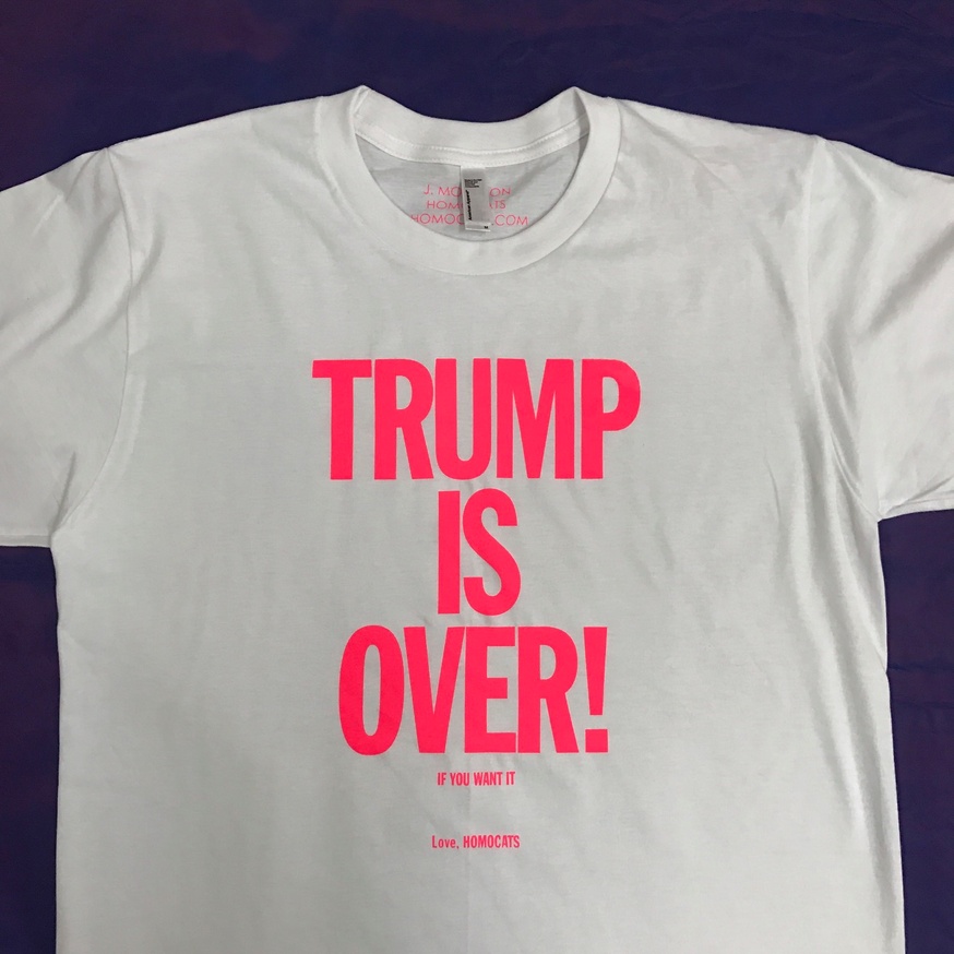 HOMOCATS: TRUMP IS OVER T-Shirt in Pink [Small] 