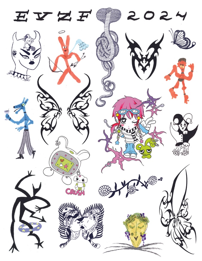 Temporary Tattoo Sheet - EVZF 2024 thumbnail 2